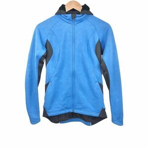 REI Novara Women’s Blue Gray Zip Pockets Reflective Cycling Jacket Size XS